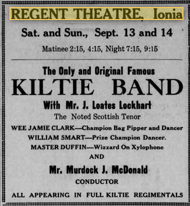 Regent Theatre - 1919 Ad (newer photo)
